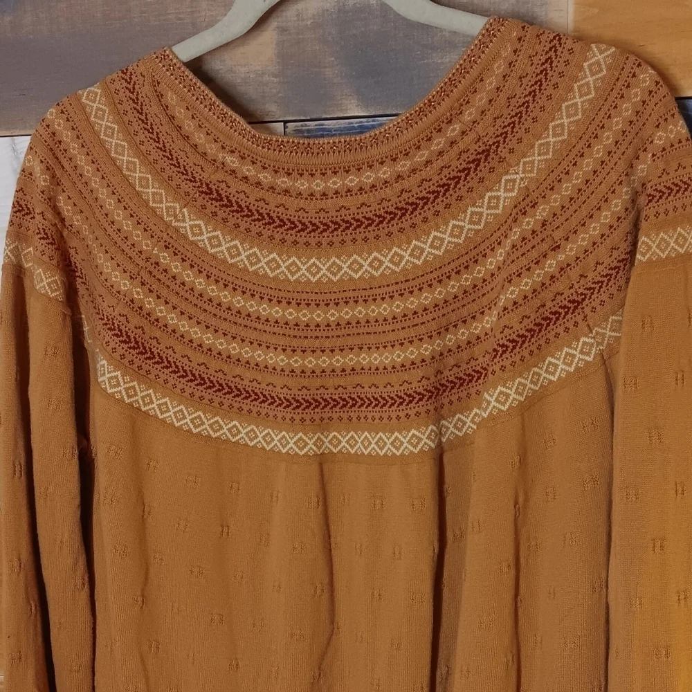 April Cornell Sweater M Faire Isle Cardigan